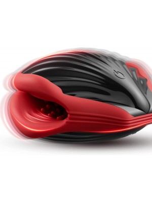  Adjustable Size Oral Sex Toy Stroker Penis Vibrator for Men Masturbation