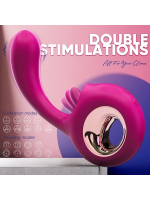 2in1 Tongue Licking Vibrating Sex Stimulator G Spot Dildo Vibrator 2in1 Tongue Licking Vibrating Sex Stimulator G Spot Dildo Vibrator